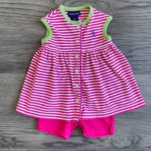 Ralph Lauren/Fuscia & White Top with Fuscia Short